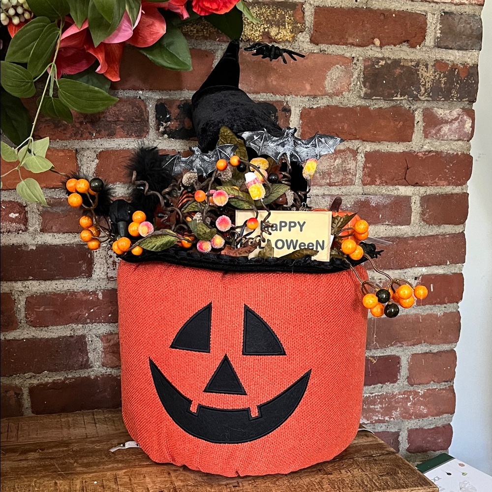 Karen Didion Originals Halloween Pumpkin Decor - Black and Orange